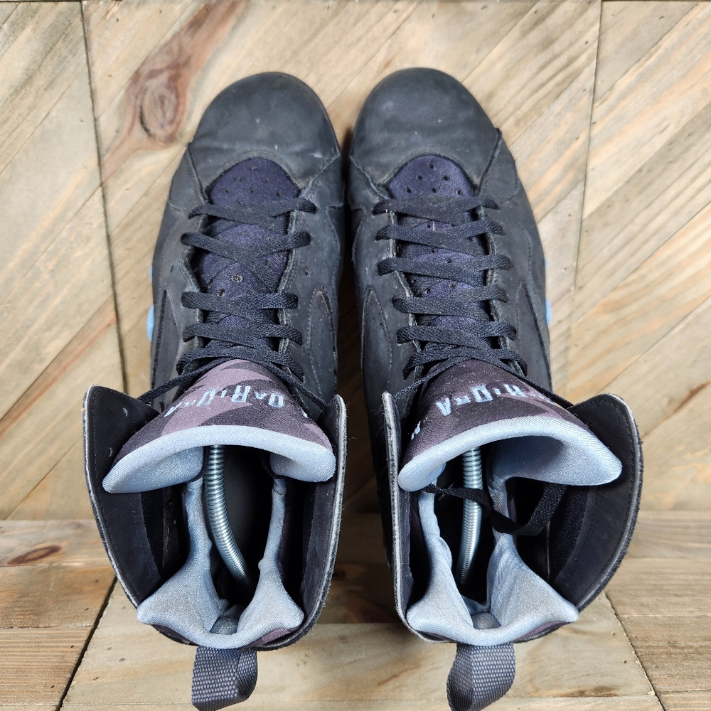 Nike Air Jordan 7 Retro Chambray Mens Athletic Sneakers Size 12 Black CU9307-004 - Picture 7 of 9